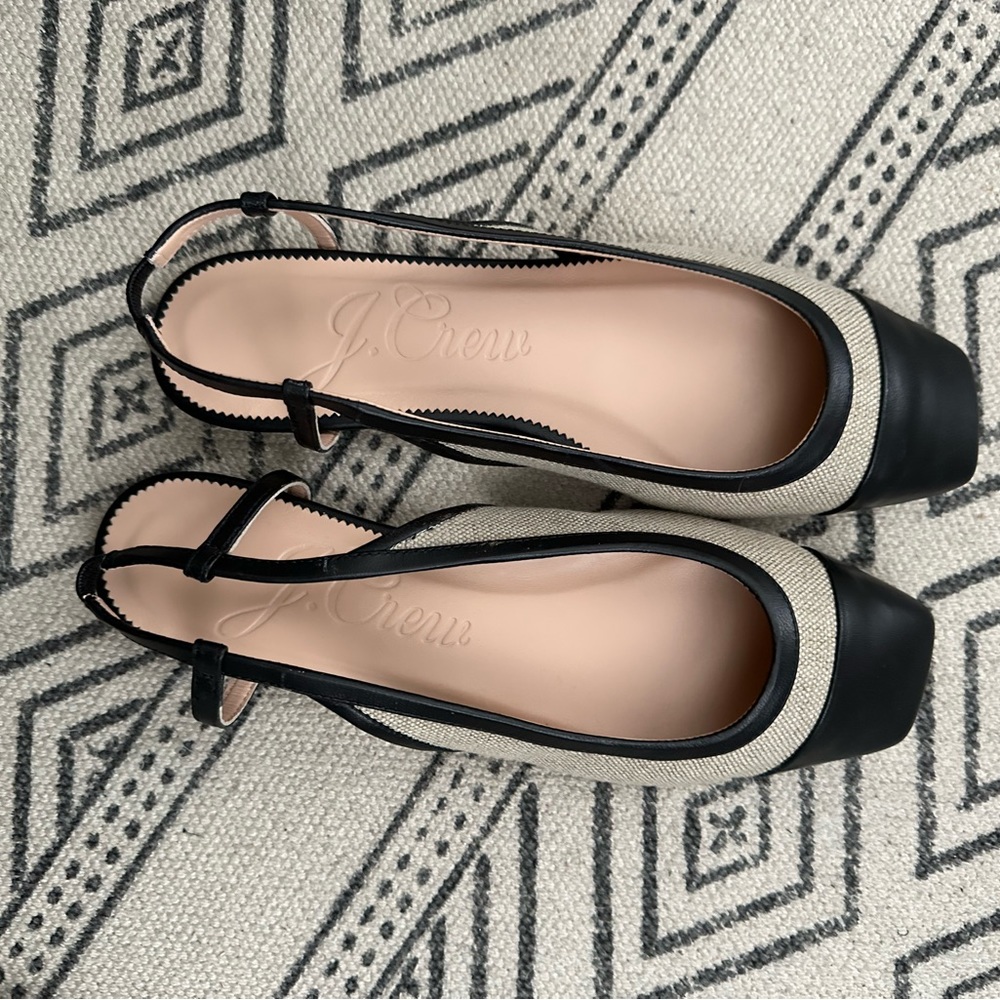 J Crew Anya Slingback flats. Size 8. Color Italian Linen
